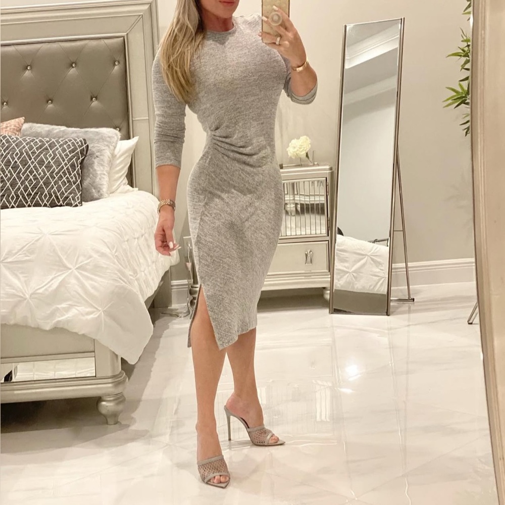 Banana Republic Heather Gray Long Sleeve Dress Size Small
